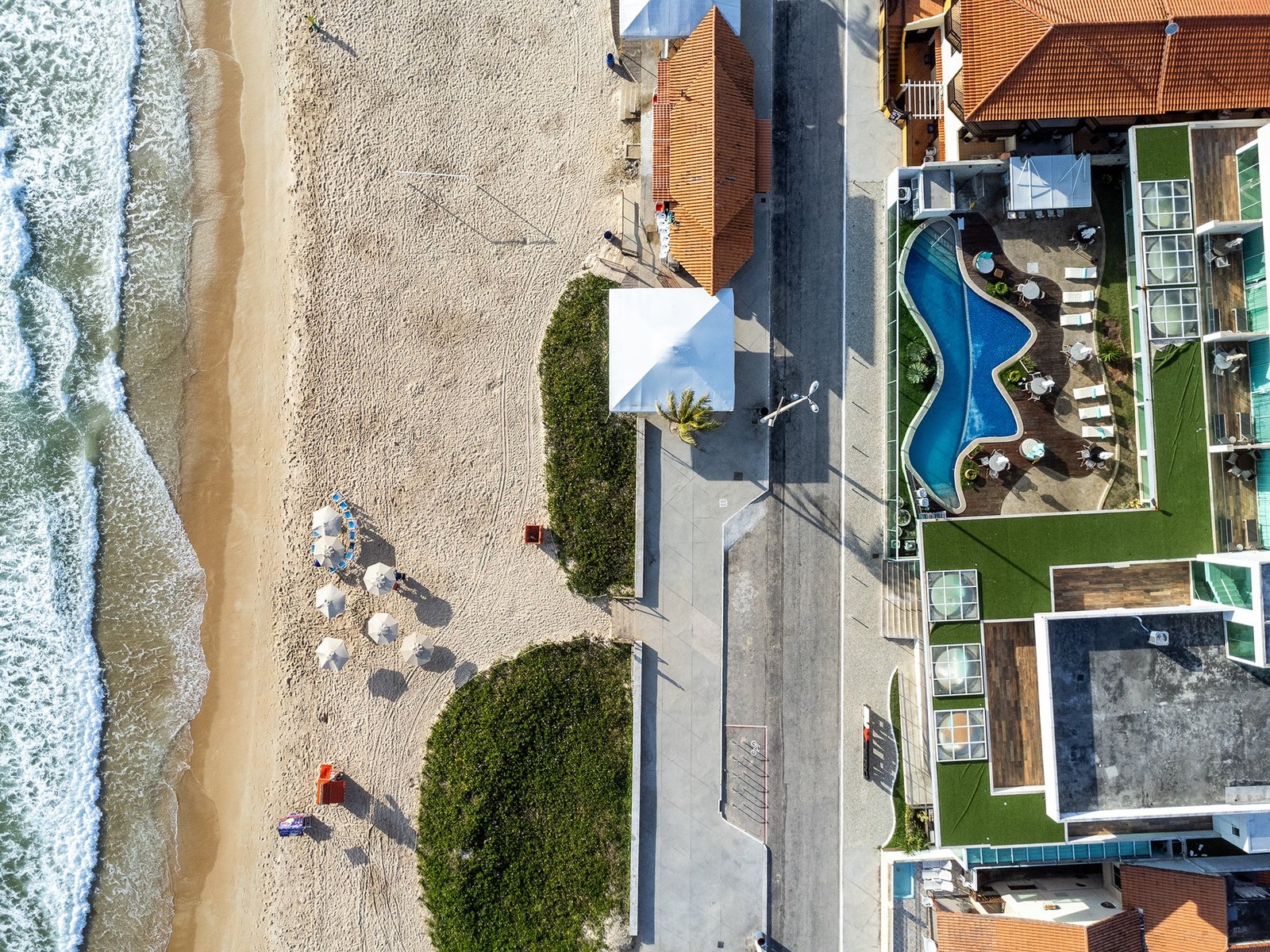 Pé na areia